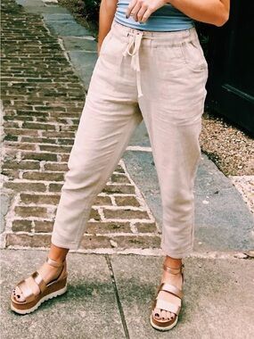 Princess Polly cropped linen pants
